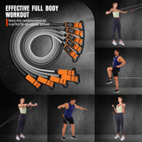Resistance Bands with Handles, 175lb Exercise Bands for Working Out, Fitness Bands, Workout Bands with Door Anchor and Ankle Straps