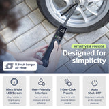 Woowind Premium Tire Inflator Portable Air Compressor, 3X Faster, 150PSI Air Pump for Car Tires, Tire Pump, with 12V DC Cord for Trucks & Off-Road Tires, Auto Shut-Off