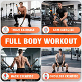 Flexella Ropeless Battle Ropes with Adjustable Weights, Portable Cordless Battle Ropes for Home Gym, HIIT & Low Impact Cardio Workouts, Compact Gym Equipment for Men & Women (Black)