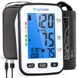 Maynovia Upper Arm Blood Pressure Monitors for Home Use, Automatic Digital Blood Pressure Machine, Talking BP Monitor with English & Spanish Voice, Large Cuff 8.6”–16.5”, Backlit Display,2-User Memory
