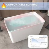 LOHCHE 48"×28"Acrylic Material Freestanding Bathtubs,The Bathtub Is Equipped with Comfortable Built-In Seats,Environmentally Friendly,Durable,Sturdy and Easy to Clean