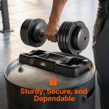 FLYBIRD Adjustable Dumbbell, 55LB Single Dumbbell for Home Gym Exercise & Fitness, 5-IN-1 Fast Adjustable Weights with Anti-Slip Handle, Multiweight Options for Full Body Workout Suitable Men/Women