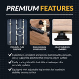 Hathaway Fullerton 48-in Foosball Table, Arcade Table Soccer for Game Rooms, Includes (2) 36-mm ABS Foosballs, Driftwood (BG50330)