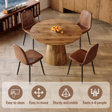 Vohuai 45" Round Dining Table Set for 4, 5-Piece Dining Table Set
