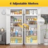 Steeloong 86"Metal Pantry Storage Cabinet with Doors & 4 Adjustable Shelves