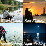 naxepantry 4Pcs Fishing Bite Alarm, Sensitive Electronic Fishing Alarms Indicator, Sound Bite Alert Bell with LED Lights