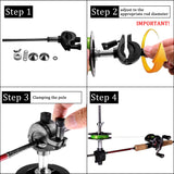 THKFISH Fishing Line Spooler Winder Mini Line Spooler Fishing Rod Reel Spooling Station System Fishing Pole Clamp