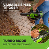 Greenworks 60V 17" Brushless (Push) Mower + 60V (610 CFM) Brushless Blower, 4.0Ah Battery and 3A Charger