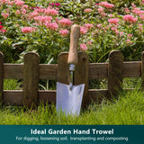 Berry&Bird Gardening Hand Tool Set - 3PCS Stainless Steel Garden Tool Kit Multifunctional Tool with Wooden Handle Trowel