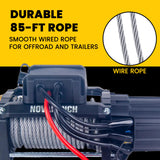 Novawinch Stinger 12000 lb Electric Winch - 12V Truck Recovery System for Trailer and Off Road Use - IP68 Weatherproof Motor with Pull and Turn Freespool Clutch - Duty Wired Control - Mount Design