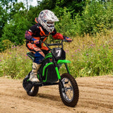 Garvee 24v Kids Electric Dirt Bike, 350w Electric Motorcycle for Boys & Girls with 3 Speed Levels Up to 14.3 MPH, Shock Absorbing Suspension, Off-Road Ride on Toy