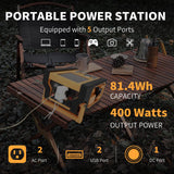 2000A Peak Jump Starter with Air Compressor, Portable Power Station with 400W Inverter, 12V Car Battery Booster for 8.5L Gas/Diesel Engines