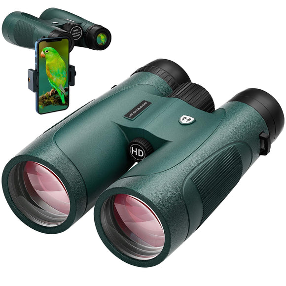 15x52 HD Binoculars for Adults High Powered with Upgraded Phone Adapter - Large View Binoculars with Clear Low Light Vision - Lightweight Waterproof Binoculars for Hunting Bird Watching Travel Cruise GIGAPENGUIN