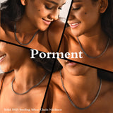 Porment Cuban Chain for Men & Women Stainless Steel Fashion Hypoallergenic Hip Hop Necklace 16 18 20 22 24 Inch Dainty Diamond Cut Mens Chain Durable Waterproof Smooth Gift Unisex Jewelry