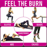 4 Fabric Booty Exercise Bands for Women & Men - Glute, Hip & Thigh Resistance Bands with Workout Guide Vergali