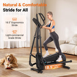 MERACH Elliptical Machine, Elliptical Exercise Machine with 18.5IN Stride, Hyper-Quiet Magnetic Drive System, Elliptical Trainer with 16 Resistance Levels, 400LBS Loading Capacity MERACH