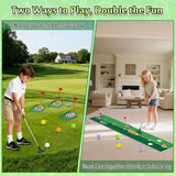 VATOS Golf Putting Set for Kids - Light up Golf Game Toys with Putting Mat, Putter, 3 Holes & 6 Balls (3 Glow), Indoor Outdoor Yard Golfs Game Sports Toys, Birthday Gifts for Boys Girls Kids 3-8