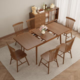 Solid Wood Extendable Dining Table for 4-8 People with Seamless Extension from 47.2 to 63 Inches