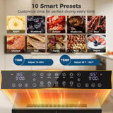 OSTBA Dual Zone Food Dehydrator, 20 Stainless Steel Trays, 1300W Dual Layer Food Dryer, 180℉ Adjustable Temp, 48H Digital Timer, 10 Presets for Jerky, Meat, Fruit, Herbs