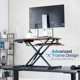 VIVO Rustic Vintage Brown 32 inch Standing Desk Riser, DESK-V000SN
