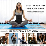Nebility Women Sauna Sweat Vest Hot Neoprene Sauna Suit Weight Loss Workout Top Waist Trainer Shirt Body Shaper (Large, Black)