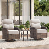 Outdoor Swivel Rocking Chair Patio Set (3-Piece)