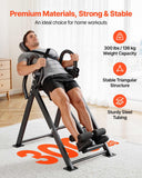 VEVOR Inversion Table, 300 lbs Capacity Heavy Duty Back Inverter Stretcher, Inverted Table with Stable Structure, Dual-Roller Locking, Decompression Tables for Shoulders, Neck, Back, Knees