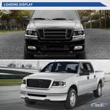 oEdRo Switchback Turn Signal & LED DRL Headlights Compatible with 2004-2008 Ford F150 Pickup/ 2006-2008 Lincoln Mark LT Headlamp Replacement Black Housing Clear Reflector Clear Lens