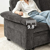 108 Inch Modular Sectional Sleeper Sofa with Pull Out Bed,L Shaped 7 Seat Sectional Couch with Storage
