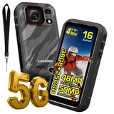 LAGENIO Eagle Pro Mini 5G Rugged Smartphone for Live Streaming Without Wi-Fi, 4K Action Camera, Android 16, 36GB+256GB/1TB, Image Stabilization, 4.0" Display, Dual SIM, NFC, IP69K, Black
