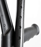 KMINA Foldable Forearm Crutch of Carbon Fiber (x1 Unit), Open Cuff, Lightweight, Folding Crutches, PRO Model, Made in Europe