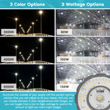 LUXRITE 80W/100W/120W LED Corn Light Bulb, 400W HID Equivalent, 3 CCT 3000K-5000K, Up to 17500 Lumens, Enclosed Fixture Rated, 100-277V, E39 Mogul Base - Street Light High Bay Indoor Outdoor 2-Pack