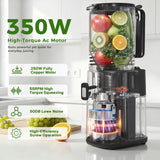 Cold Press Juicer, 5.5inch Wide Feed Chute Slow Juicer Machine, Masticating Juicer for Whole Vegetables & Fruits, Black
