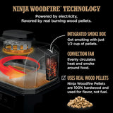 Ninja Woodfire ProConnect Premium XL Outdoor Grill & Smoker, Blue & Gold