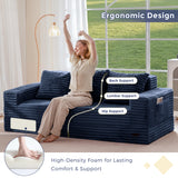 MAXYOYO Sofa Bed, 80-Inch Oversized Boneless Loveseat, 2 Cup Holders