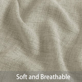 Macochico Extra Wide Natural Linen Linen Curtains Pinch Pleated for Sliding Glass Door Living Room Bedroom Light Filtering Privacy Window Treatments with Tieback, 120”Wx108”L, Khaki, 1 Panel