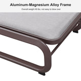 PURPLE LEAF 1 Piece Patio Chaise Lounge Luxury Heavy-Duty Coffee