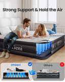 OhGeni Cal King Air Mattress with Built in Pump, 18" Tall Inflatable Blow Up Bed, Luxury Comfort for People(190CM Height), Keep Feet from Dangling, Colchon inflables, Ideal Alternative to a Bed