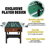 Freetime Fun Foosball Table 56" Pro Tournament Premium Table for Game Room, Easy Assembly Soccer Foosball Table Durable & Stylish with Quick Spin Handles