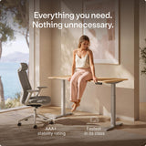 Desktronic HomeOne Standing Desk 60x30 — Ergonomic Sit Stand Home Office Desk, Made in Europe, Electric Dual Motor Height Adjustable, USB & USB-C Charging, Wobble-Free, Touchscreen, 3 Memory Presets