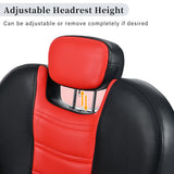 THINK 30 Classic Reclining Barber Chair, Salon Chair for Hair Stylist with Heavy Duty Hydraulic Pump, 360° Rotation, Tattoo Chair Shampoo Beauty Salon Equipment, Max Load Weight 330 Lbs, Red & Black
