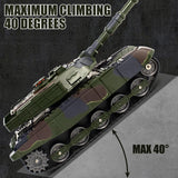 Supdex 1/28 RC Battle Tank Set, Remote Control Army Toy That Shoots for Kids and Adults, 2.4G Military Tank Model Toy for Boys Age 6+ Years Old with Sound and Lights