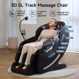 Real Relax 2026 Massage Chair Full Body,Zero Gravity SL-Track Shiatsu Massage Recliner with Upgraded Phone Controller and Holder,APP Control,Child Lock,Pause Button and Led Light,Favor-06,Dark Brown