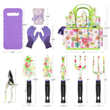 4 Pairs Garden Gloves for Women(L) & 10PCS Gardening Tools Set Floral Gardening Gifts for Women