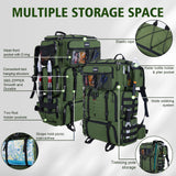 Goture Fishing Backpack with Cooler, 72L 600D Tackle Backpack Included 4 3700 Tackle Boxes, Dry & Wet Split Compartment, Large Fishing Tackle Bag with Rod Holders,Rain Cover for Travel Camping Hiking