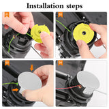 Xgunion Weed Wacker String Replacement for Ryobi One Plus+ AC80RL3 0.08'' String Trimmer Line Compatible with Ryobi Weed Wacker 18V,24V,40V Trimmers (12 Replacement Spool, 4 Trimmer Cover)