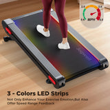 Jogwell Walking Pad Treadmill with 12%/20% Auto Incline, 43"x18" Extra-Wide