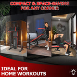 OPPSDECOR 900LBS All in One Weight Bench Set with Squat Rack Adjustable Workout Bench with Leg Developer Preacher Curl Rack Fitness Strength Training