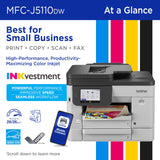 Brother INKvestment 5110 Wireless Color Inkjet All-in-One Printer with a 500-sheet Paper Tray Capacity and a 4.3” Color Touchscreen (MFCJ5110DW)