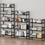 Multifunctional Folding Bookshelf, No-Assembly Plant Stand Storage Rack Shelves for Home Office